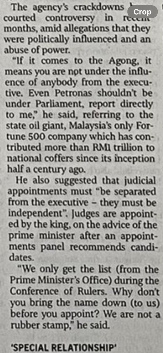 jedimaster909's tweet photo. So he wants:
1) Petronas under him
2) Judiciary &amp; MACC under him
3) HSR revived &amp; pass his  Forest City
🤔 https://t.co/LL8q5kIKkY