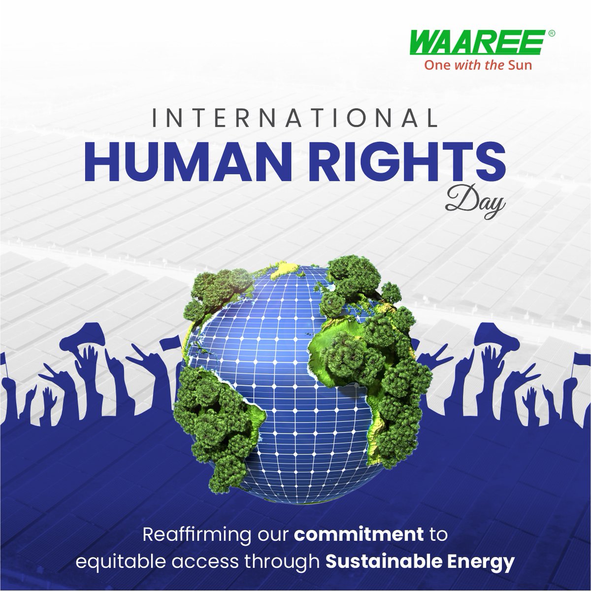 'Empowering with Sustainable Power: Celebrating Human Rights Day by Promoting Access to Clean and Affordable Energy for All.'

#energyforall #solarenergy #sustainablepower #greenenergysolutions #humanity #HumanRightsDay2023