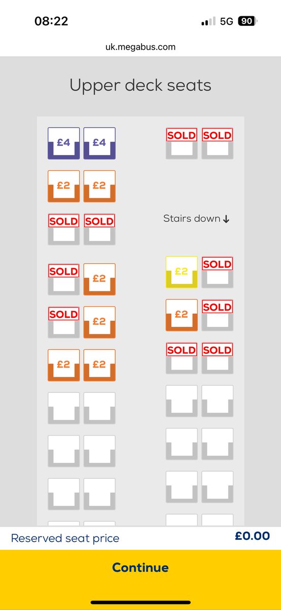 StephieLodge's tweet photo. @megabusuk your seating plan is wrong on your website. I specifically paid and reserved the seat directly behind the stairs and the staircase is on the other side! https://t.co/SDwQwYOzax