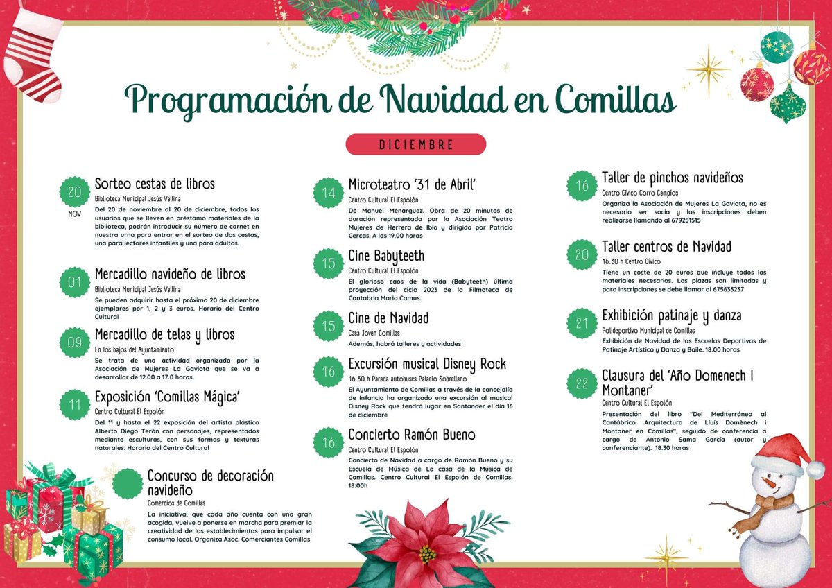 ComillasTurismo's tweet photo. Consulta toda la programación de NAVIDAD 🎄en #Comillas ✨️ https://t.co/gX1xjHoSXB