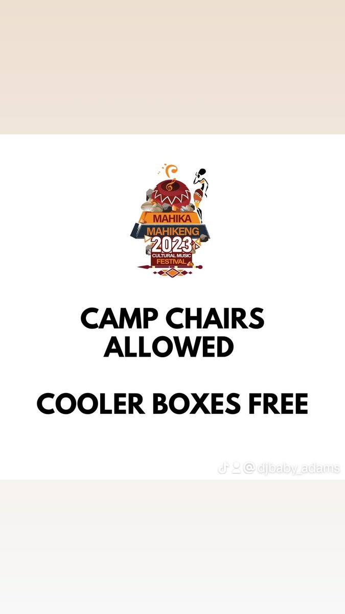 AdamsRelebogile's tweet photo. 🎉✨ Attention Mahika Mahikeng fam! 🎺 Here are the official Jazz Fest House Rules – the ultimate guide to having a blast while keeping it classy! 🏠🎷 Remember, what we say is the final say, so let's groove responsibly: https://t.co/vfqZuR4Iar