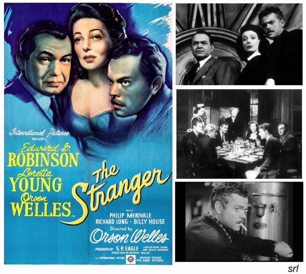 SaveRedlandLibr's tweet photo. 10:10am TODAY on @TalkingPicsTV 👉joint #TVFilmOfTheDay

The 1946 #FilmNoir #Thriller film🎥 “The Stranger” directed by #OrsonWelles and co-written with #AnthonyVeiller #DeclaDunning &amp; #JohnHuston from a story by #VictorTrivas

🌟#EdwardGRobinson #LorettaYoung #OrsonWelles https://t.co/HlafKDz9bd