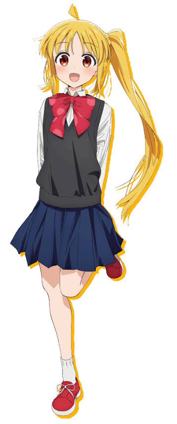 ijichi nijika 1girl solo blonde hair skirt long hair school uniform side ponytail  illustration images