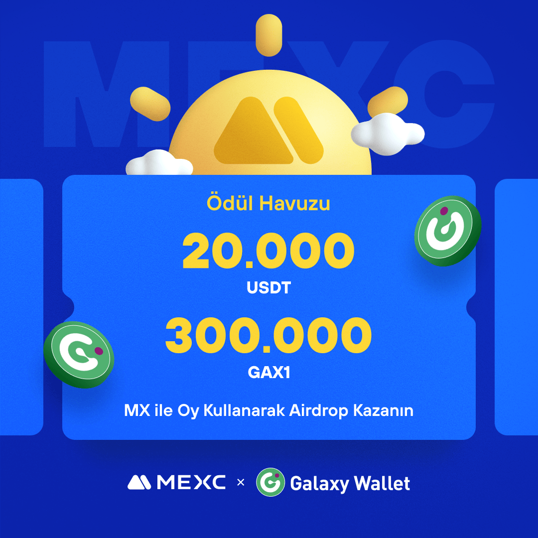 MEXC_Topluluk's tweet photo. 🚀 #MEXCKickstarter - @GalaxyWalletUSD #GAX1 Projesi için Oy Kullanın, 300.000 #GAX1 ve 20.000 $USDT Airdrop Kazanın!
🗳️ Oylama Tarihi: 10 Aralık 2023 12.00 - 11 Aralık 2023 11.50
📌 Ayrıntılar: https://t.co/zPqPOZkALs
#MEXCTürkiye #MXToken #MX #BTC https://t.co/DZ6T3pxGSy