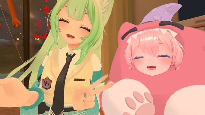 キズナさんとツーショット📷!
この時間お腹すいちゃうねって話をしてたらポテトを描いてくれた.....!🍟 