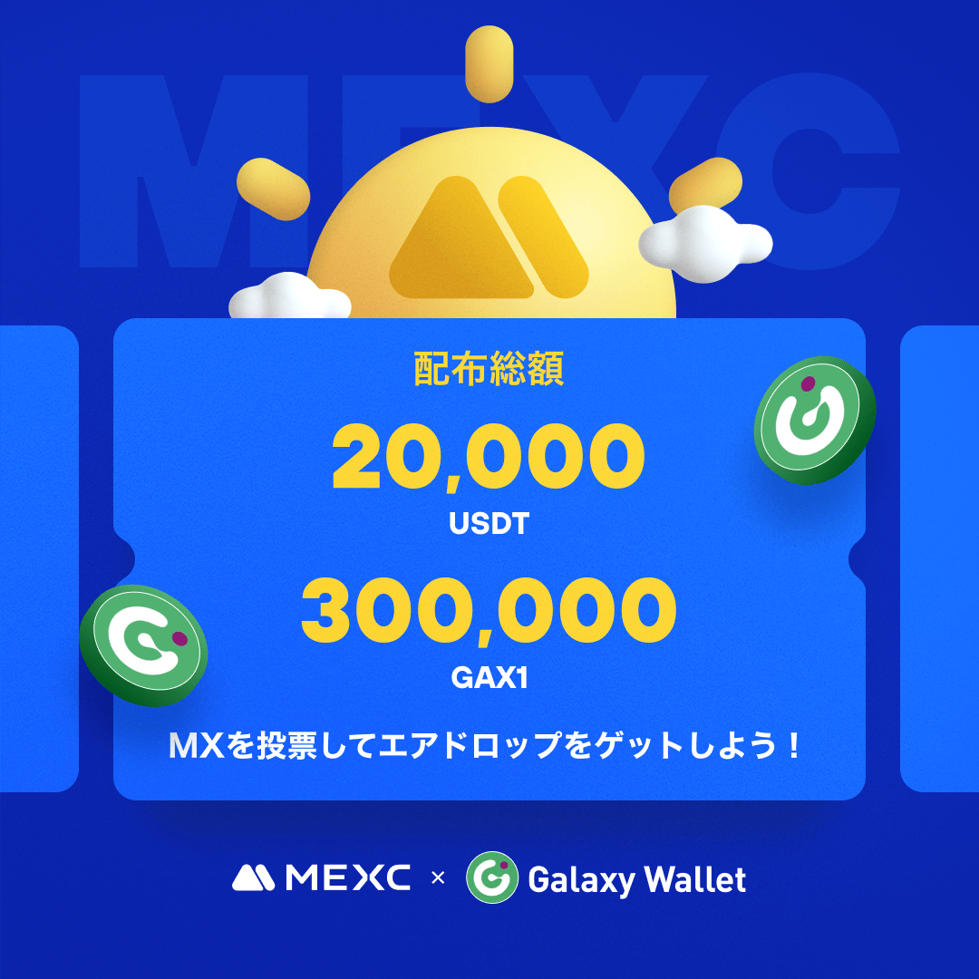 MEXC_Japan's tweet photo. ◤◢◤世界初上場🚀◢◤◢
#MEXC #Kickstarter 開催🚀
#GAX1 @GalaxyWalletUSD
🗳️ $MX を投票して
300,000 #GAX1 & 20,000 $USDT の
エアドロップをゲットしよう!
✅登録資格:12/10 1:00(JST)までに15日間連続で1,000 MX以上を保有
📅投票期間:12/10 18:00 ~ 12/11 17:50(JST)
⏰取引開始:12/11 20:00(JST)
💰入金:開始済み
💵出金:12/12 20:00(JST)
詳細は👉https://t.co/C7TY0mxnA8