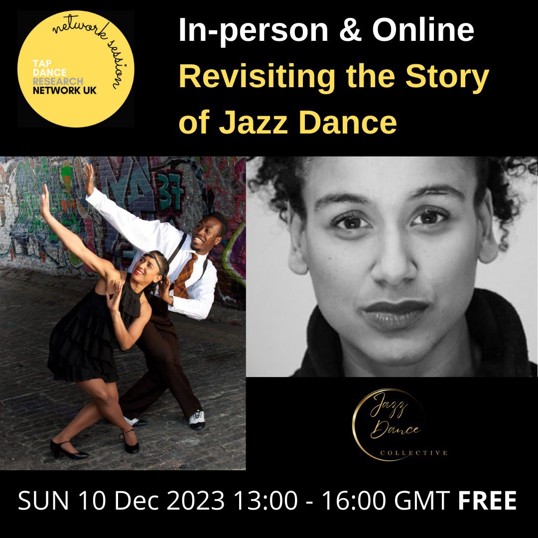 TODAY! 🔔 10 Dec
TDRN UK Network Session at Colombo Centre, London SE1 8DP 🇬🇧 
🕐 1pm GMT Jazz Dance Discussion 
🕝 2.30pm Social/Studio Jam.
⬇️ 
Join us in-person or online
FREE / Donations
Book now: eventbrite.co.uk/e/tdrn-uk-netw… 
#TDRNUK #jazzdancecollective #jazzhistory #jamsession