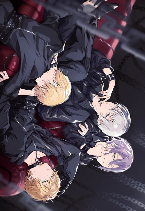 #今年も残りわずかなので今年一番伸びた絵を貼る  男子組の威風堂々に衝撃受けて描いたやつ RTといいねいっぱいありがとうございました