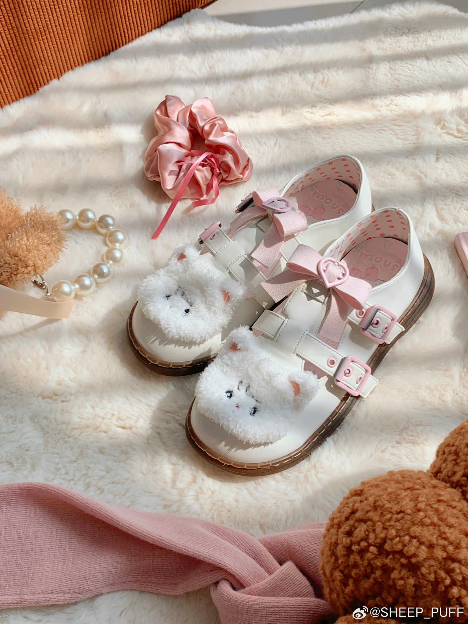 Sheep Puff パンプス　靴　厚底 チョコレートケーキ ストラップシューズ(厚底)【Sheep Puff