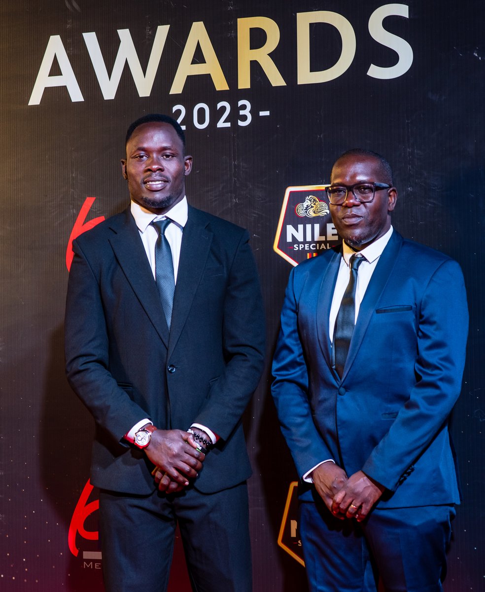 . @RugbyCranes Vice Captain @ByronOketayot (L) and team manager Andrew Ikopit(R) at the #URUAwards2023