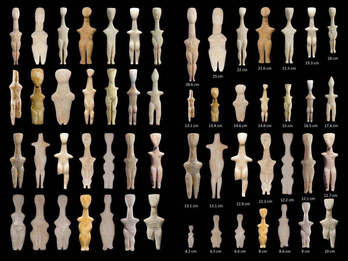 raptis_sotirios's tweet photo. 28 Cycladic figurines, Louros type
Early Cycladic I/II period, c. 2800 − 2700 B.C.
(version 2)
#Cyclades #Greece #EarlyBronzeAge #EarlyCycladic
#cycladic #cycladicfigurine #cycladicidol #cycladicart #cycladiccivilisation #LourosType
#Κυκλαδες #κυκλαδικαειδωλια https://t.co/akzoVae8Mk