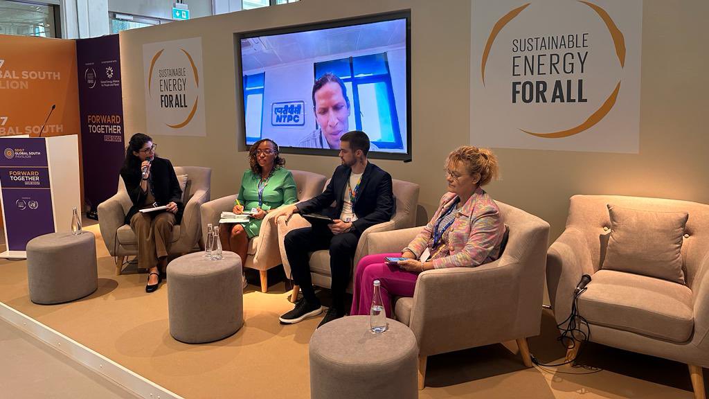 It was great connecting at the SDG7 Global South Pavilion yesterday! #COP28

We engaged in an insightful conversation on the Energy Compact Showcase - unveiling the future of Smart Cities. 🏢 🌳 

#ForwardTogether #SDG7atCOP28