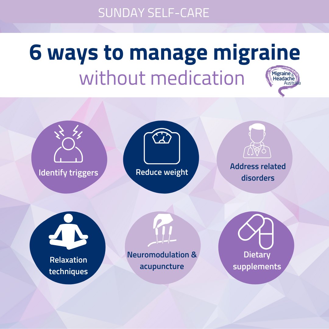 There are  some effective non-drug approaches to help to control migraine. Sometimes people can't take medicines due to side effects, pregnancy, breastfeeding or other medication interaction. You may like to add them to your drug strategies too.

shorturl.at/dkBRW