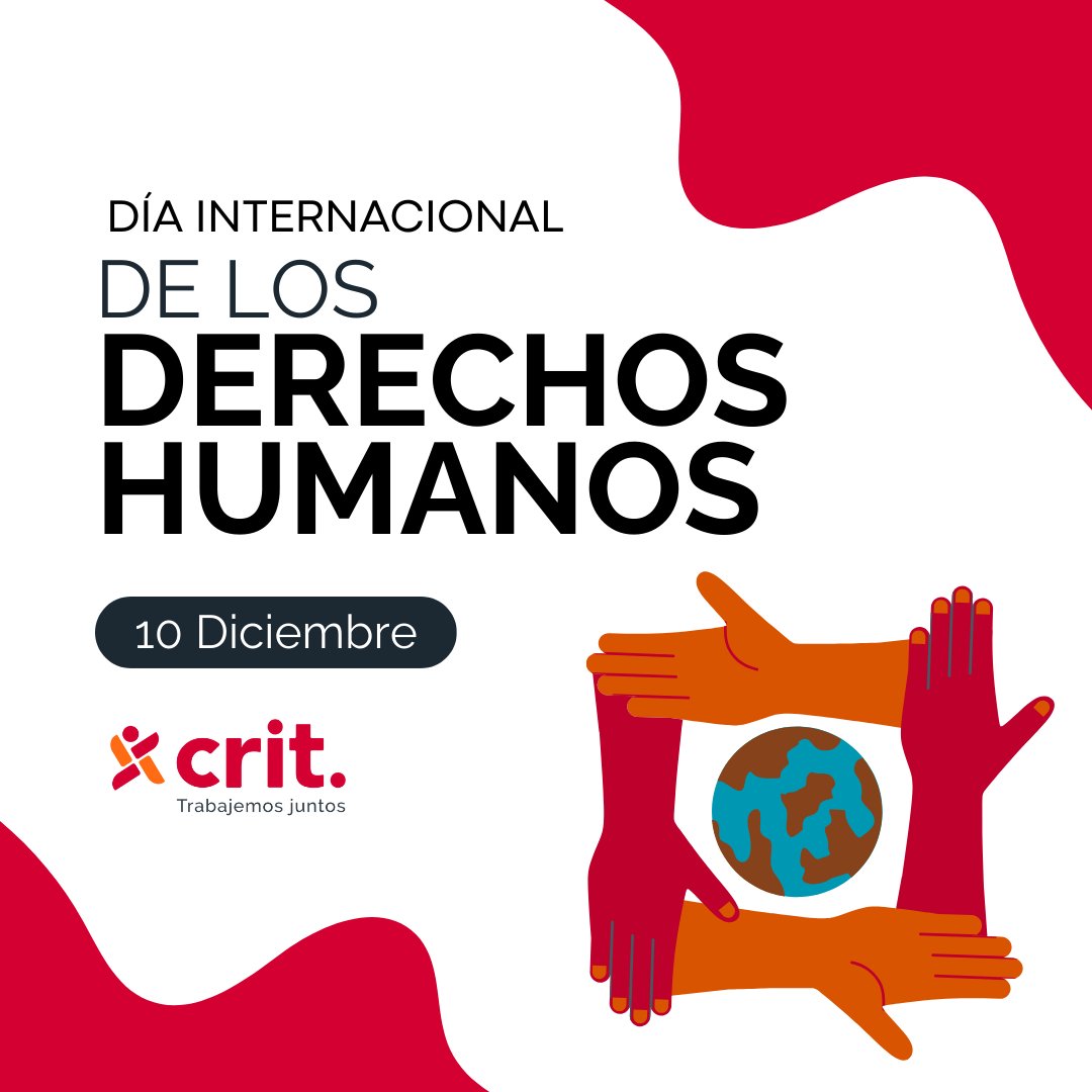 🌍✨ En el Día de los Derechos Humanos, desde Grupo Crit reafirmamos nuestro compromiso con la igualdad, la justicia y la dignidad para todos. 💙🤝 

#DerechosHumanos #Igualdad #GrupoCrit