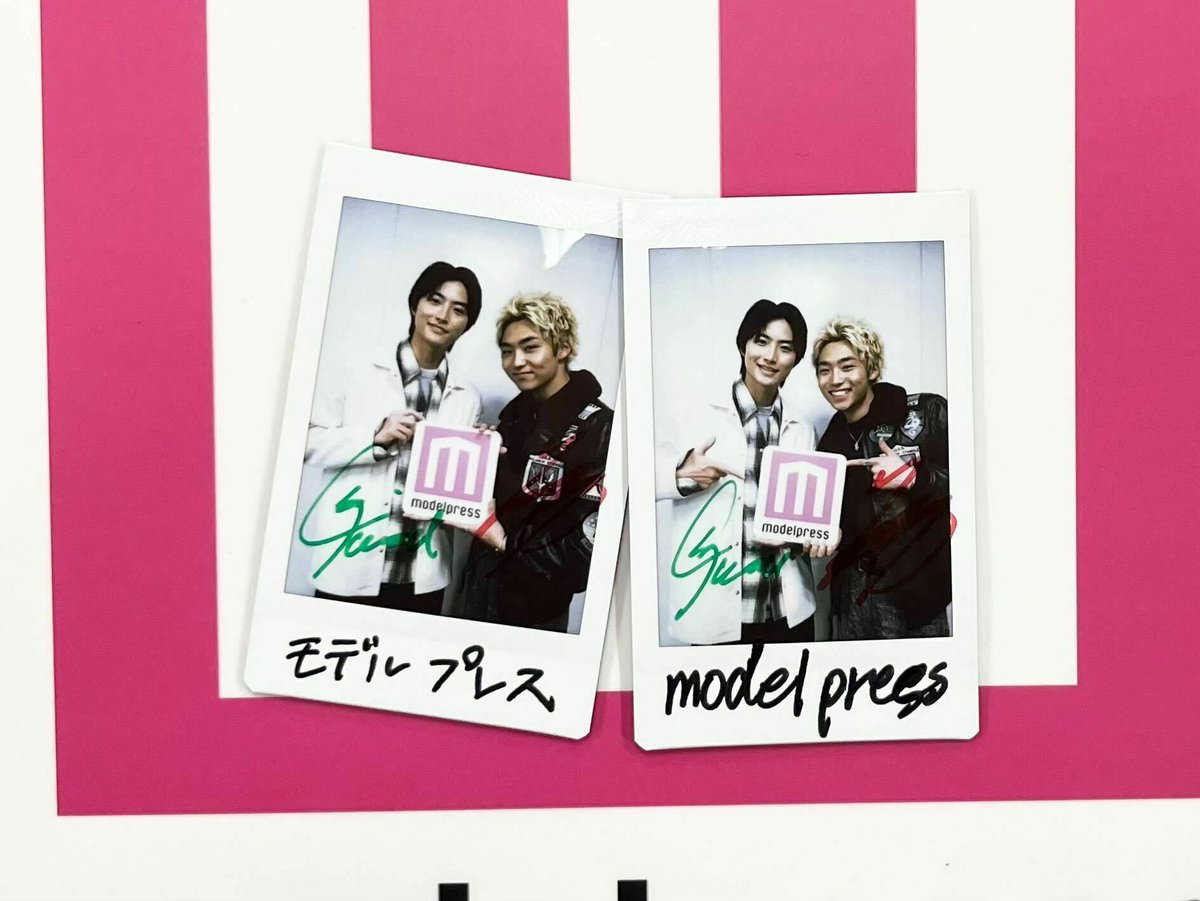 modelpress's tweet photo. ／
#岐洲匠＆#八村倫太郎 さんサイン入りチェキを2名様に🎁🐺
＼

1⃣モデルプレスX＆Instagramをフォロー
2⃣この投稿をリポスト（RT）
で完了🐇

12/25 正午〆切

🔻インタビュー前編
https://t.co/3Ayq9WbE0d

@takumi_kizu @Rintaro_watwing @tunku_shower #WATWING #佐原先生と土岐くん #さはとき https://t.co/rln4DIgbxn