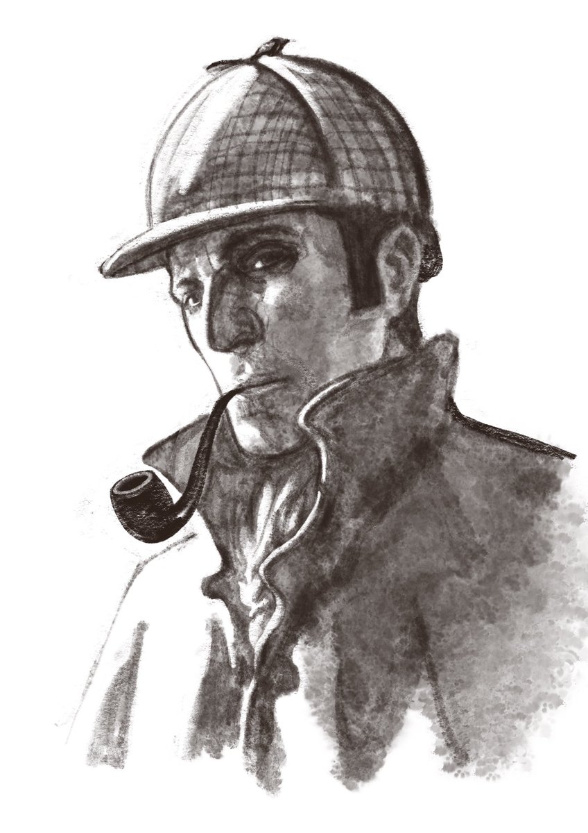 Sherlock Holmes digital sketch