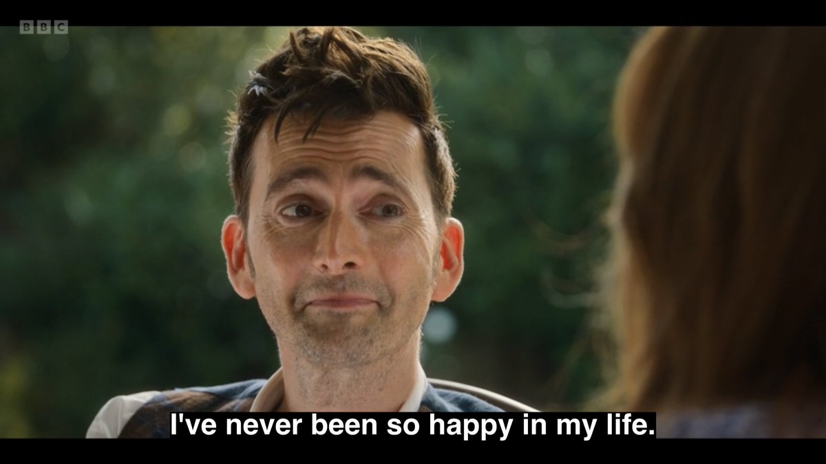 Sometimes I wondered if the Doctor ever needed an extended break from battling enemies and suffering. And they finally got it in the end, by having a normal life with a loving family and friends.  RTD, you're amazing. #DoctorWho