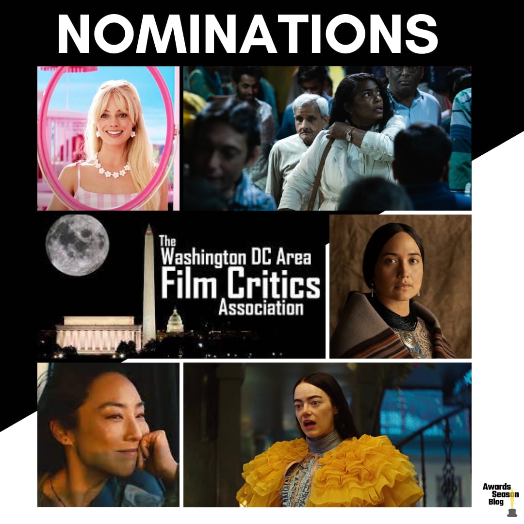 BlogSeason's tweet photo. Annunciate le candidature dei Washington DC Area Film Critics Association Awards #WAFCA2023

#Migliorattrice

Aunjanue Ellis-Taylor, Origin
Lily Gladstone, Killers of the Flower Moon
Greta Lee, Past Lives
Margot Robbie, Barbie
Emma Stone, Poor Things

https://t.co/nasOLPZ6jT https://t.co/v4DmX2cFw1