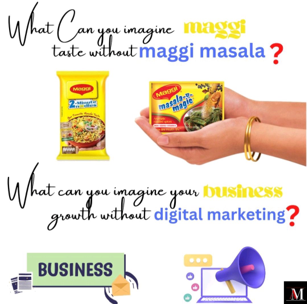anjalidigimktr's tweet photo. Can a business survive without digital marketing❓Yes‼️

Offline businesses still have the walk-in prospect open, but without marketing, they will also be operating in a bubble. 

⏩But can it grow❓ No‼️

         GROWTH📉📊 IS VERY IMPORTANT 

Maggi 🍝🍜 https://t.co/SxpD1TL7FC