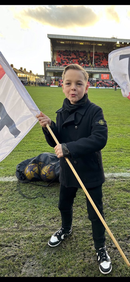 GtfcCo's tweet photo. GTFC V Crewe Alexandra 

A big thank you to our flag bearers today who did a fantastic job!

George
Emily
Mia
Henry
Freddie
Henry

If you’d like to be a flag bearer for the last home game of 2023 or know someone who would please email hayley@marinerstrust.co.uk https://t.co/CdarSUZknX