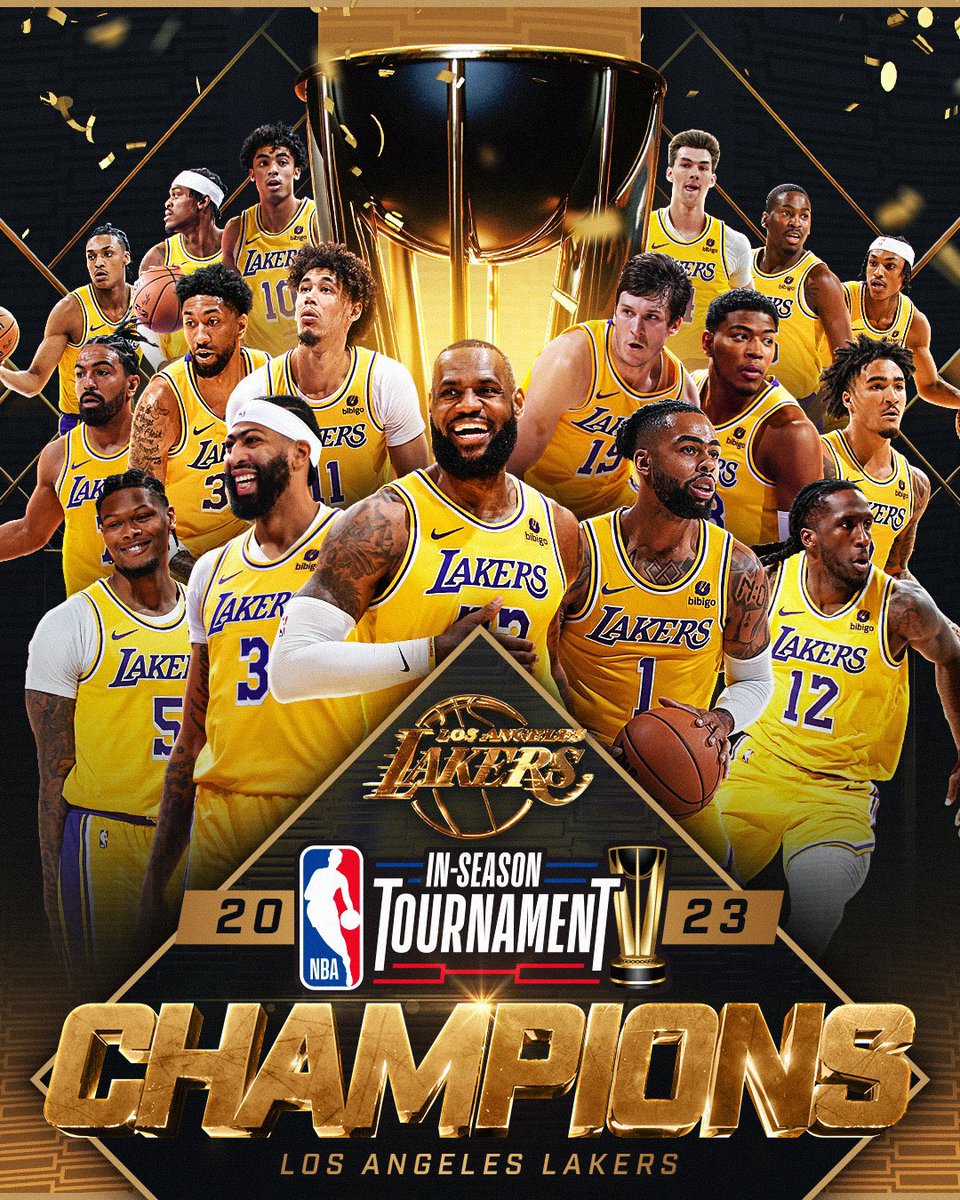 MarksandSpacing's tweet photo. NBA In-Season Tournament şampiyonu olan Los Angeles Lakers takımını ve MVP LeBron Jamesi🐐👑 tebrik ederiz. https://t.co/W1NIbM2clr