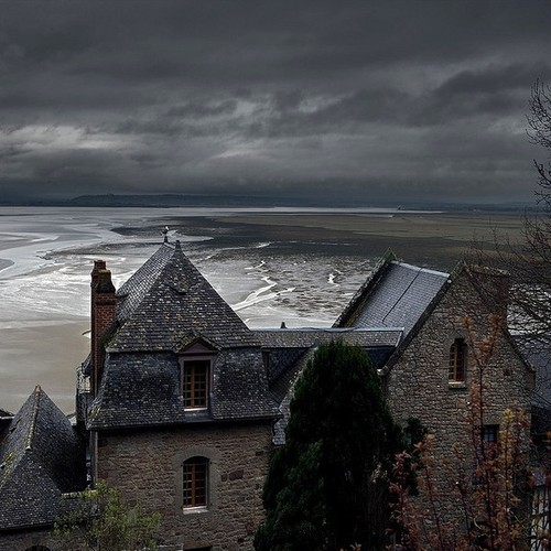 Stormy Sea, Mont Saint Michel, France #StormySea #MontSaintMichel #France madisonharvey.com