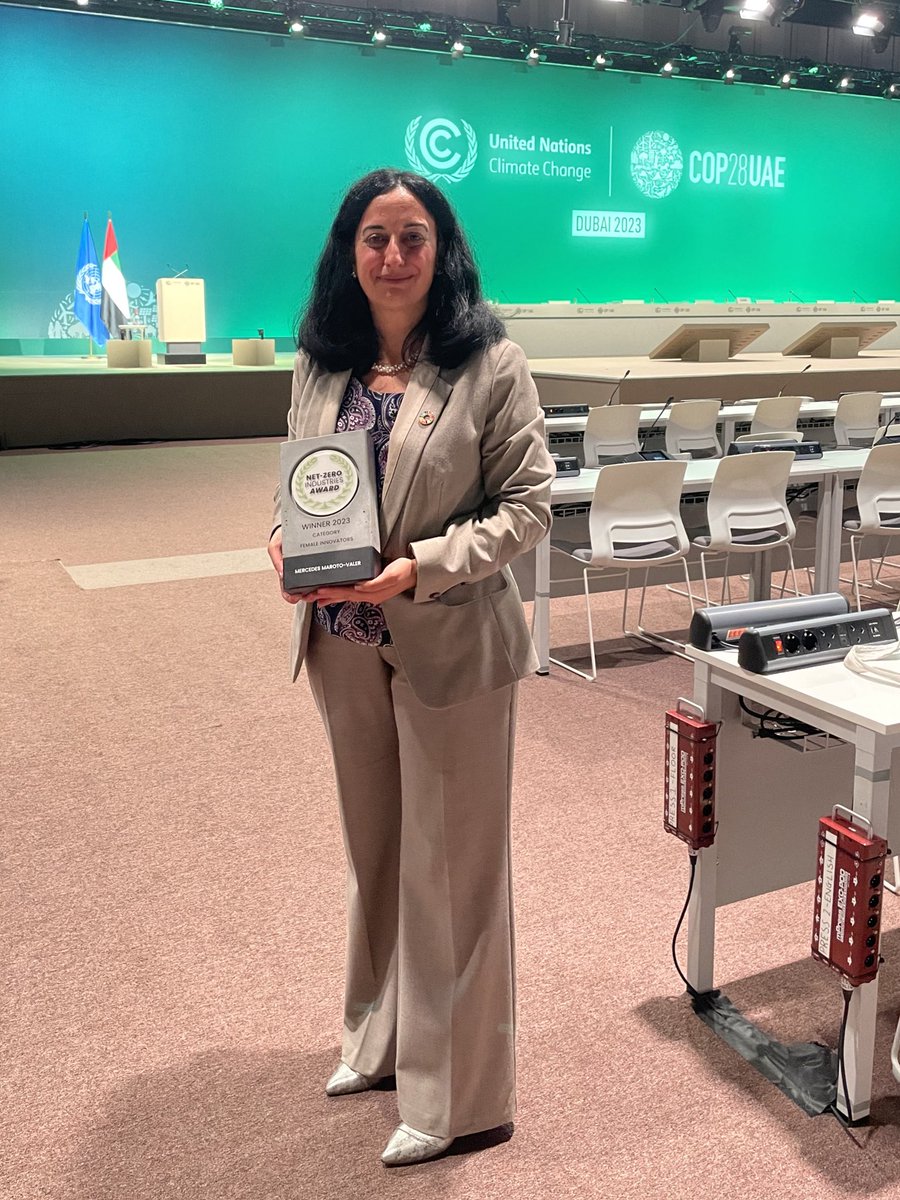 🙏Very honoured to receive the #NetZero Industries Award- Women Innovators by @MICleanEnergyRD at @COP28_UAE 👏So grateful for all your support @IDRICUK @HWU_RCCS @HeriotWattUni @UKRI_News @UNIDO 🙌Let’s make COP28 put us back on track! #NZIAward2023 👉t.ly/f56ob