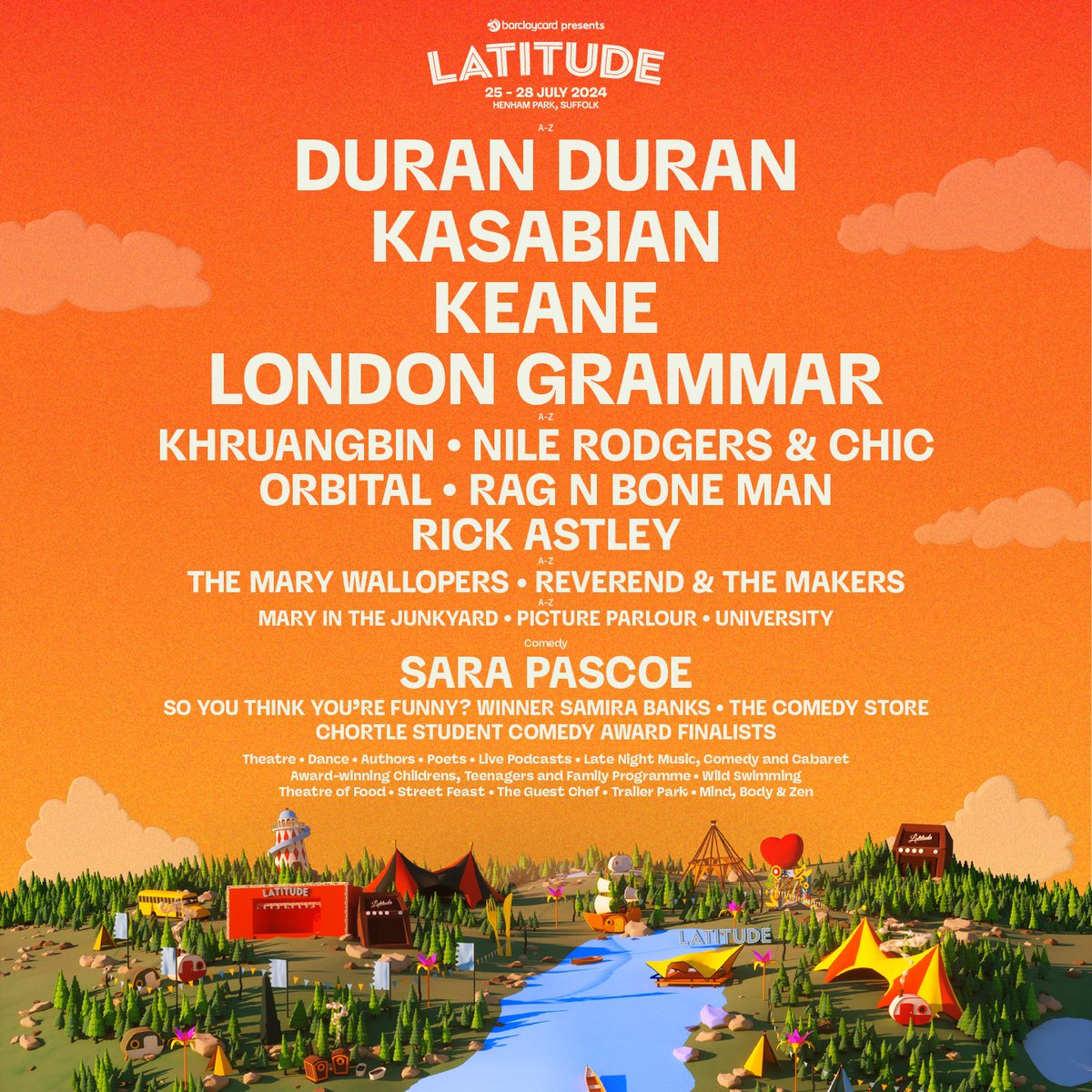We're so excited to be playing @Barclaycard presents @LatitudeFest next summer! Tickets are on sale this Tuesday. See you there! #BarclaycardxLatitude TICKETS - latitudefestival.com/tickets/