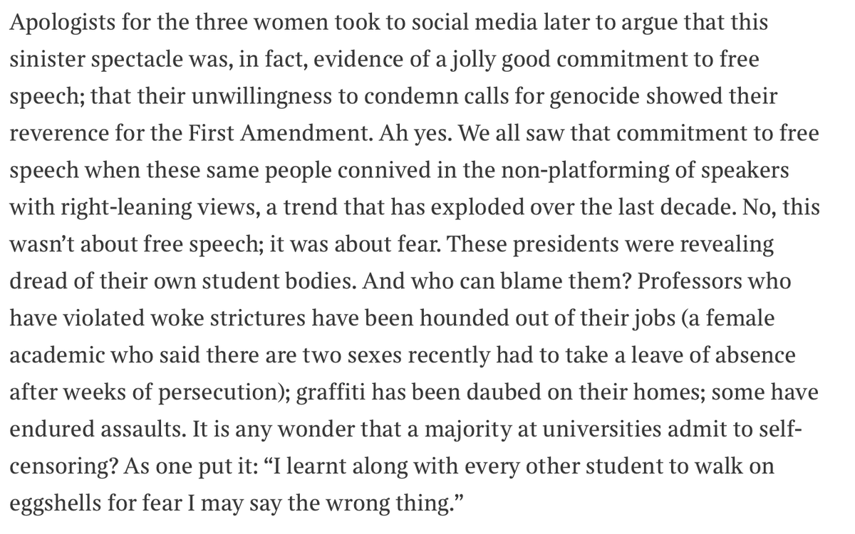 mattwridley's tweet image. "Departments have serially genuflected before wokeism, acquiescing in a million little retreats on cancellation, harassment and non-platforming. This has to stop and stop now. For unless universities stand up for open inquiry and empirical rigour, they will not merely squander…