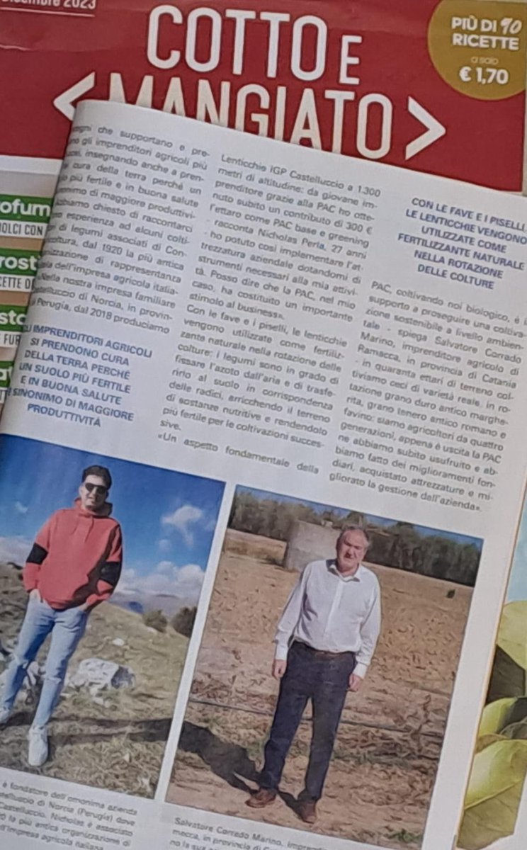 Confagricoltura's tweet image. Per la giornata mondiale del suolo, #CottoeMangiato, ha dedicato un servizio ai produttori di #lenticchie. Alessia Peraldo Eusebias ha sottolineato come proprio gli #agricoltori si prendono cura della terra per darci un suolo più fertile e in buona salute.