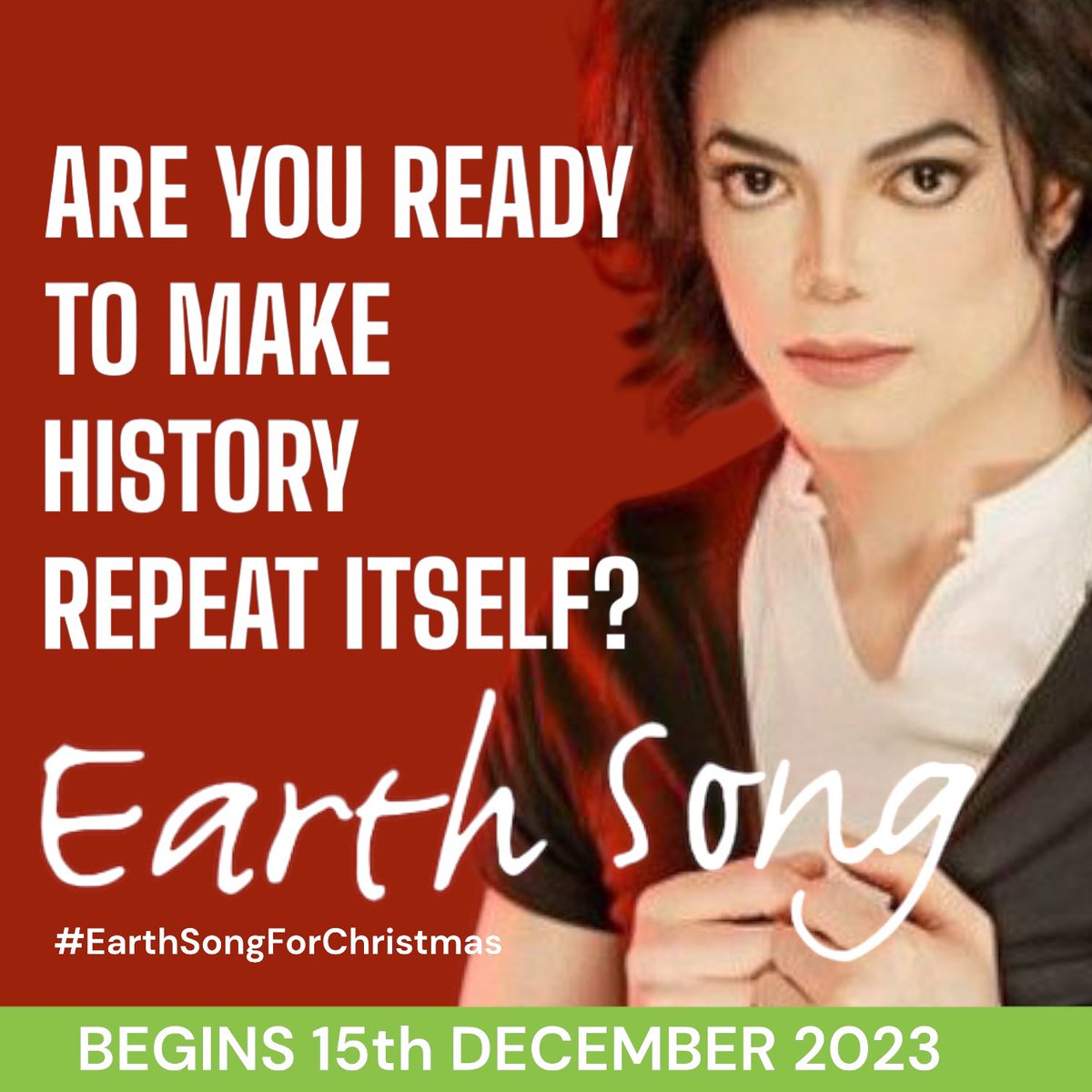 Join in the #campaign to make #EarthSong #chart again this #Christmas! #Share the hashtag #EarthSongForChristmas and raise awareness of the campaign throughout the #MichaelJackson #community. Five days to go! #MJ #MJJ #MJFan #MJfam #EarthSong #XmasNo1 #ChristmasNumberOne