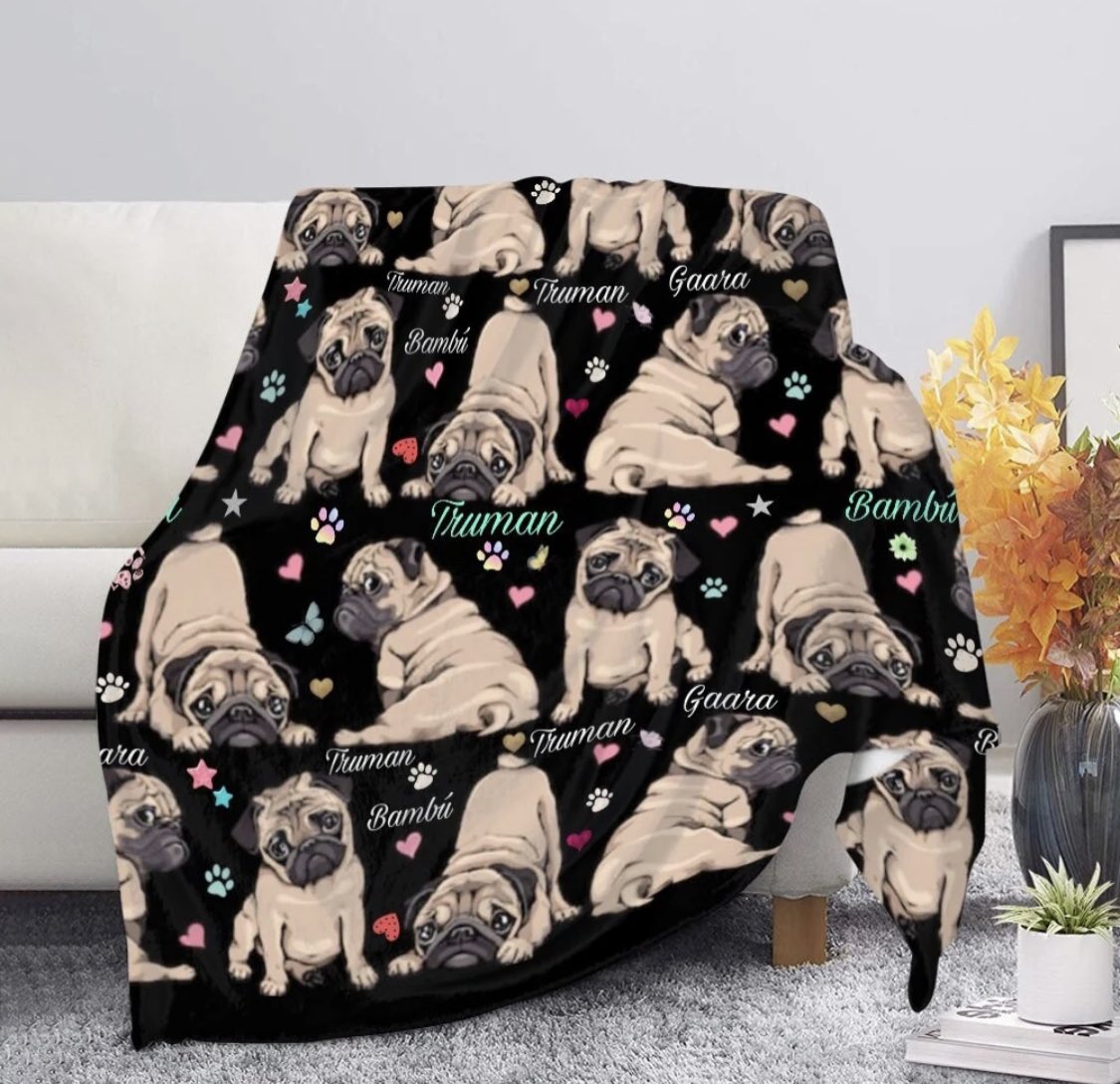 My new Pug Blanket !! It makes me smile ❤ But nobody appreciates it on my Instragram  so l'm hoping my level of cool will be admired here) 💞❤

Also check our  website: 👇👇
mythicexpress.com/products/funny…