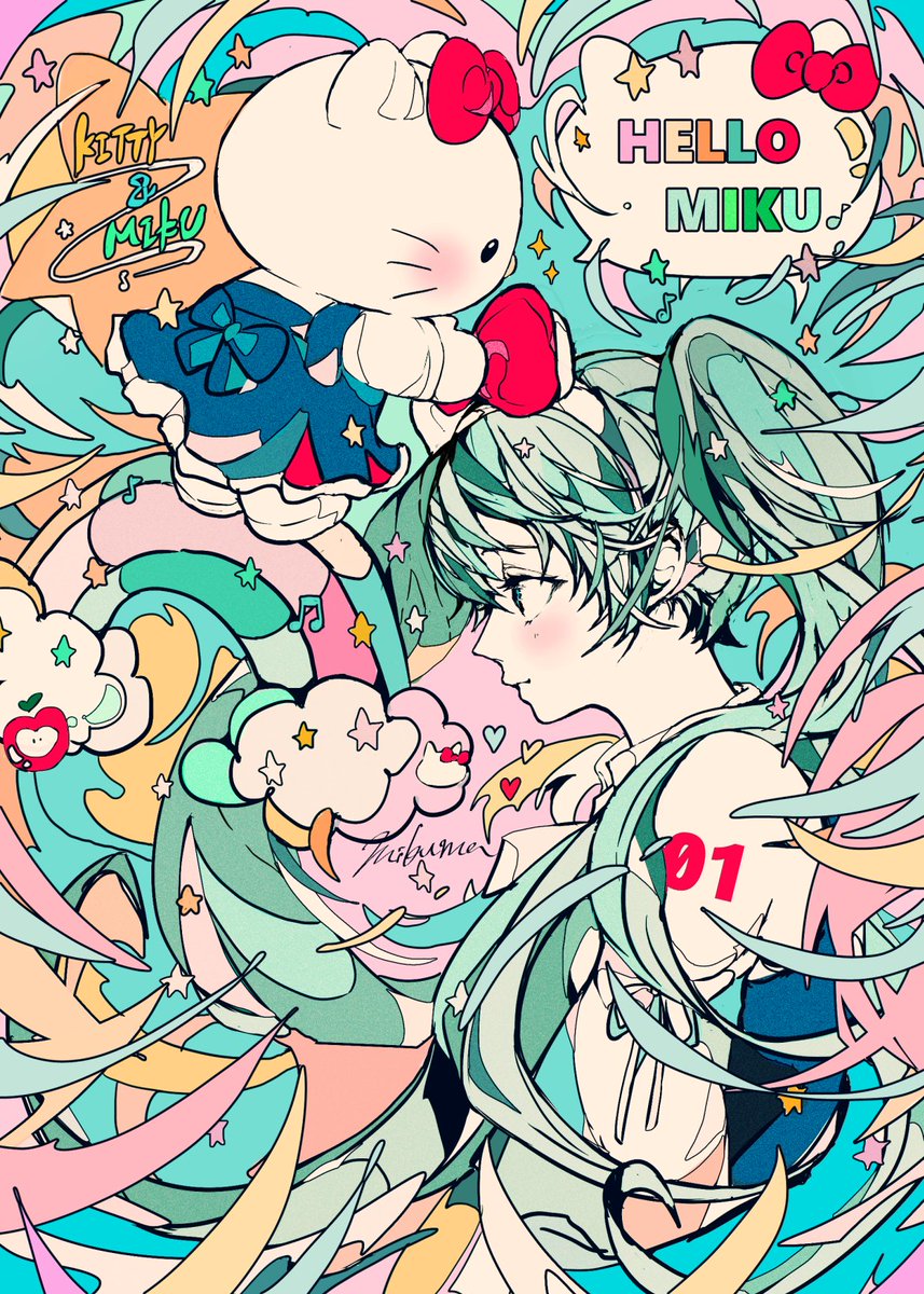 3kMA7's tweet photo. 初音ミクとキティちゃん
サンリオコラボかわいいすぎる
 #prsk_FA https://t.co/OA9BYQvLct