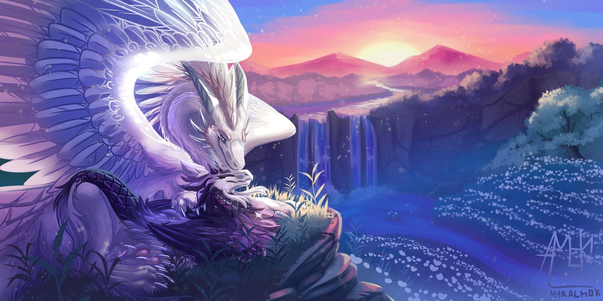 The warmth between feathers makes the dawn look really comfortable

Commission for Umbra in Discord