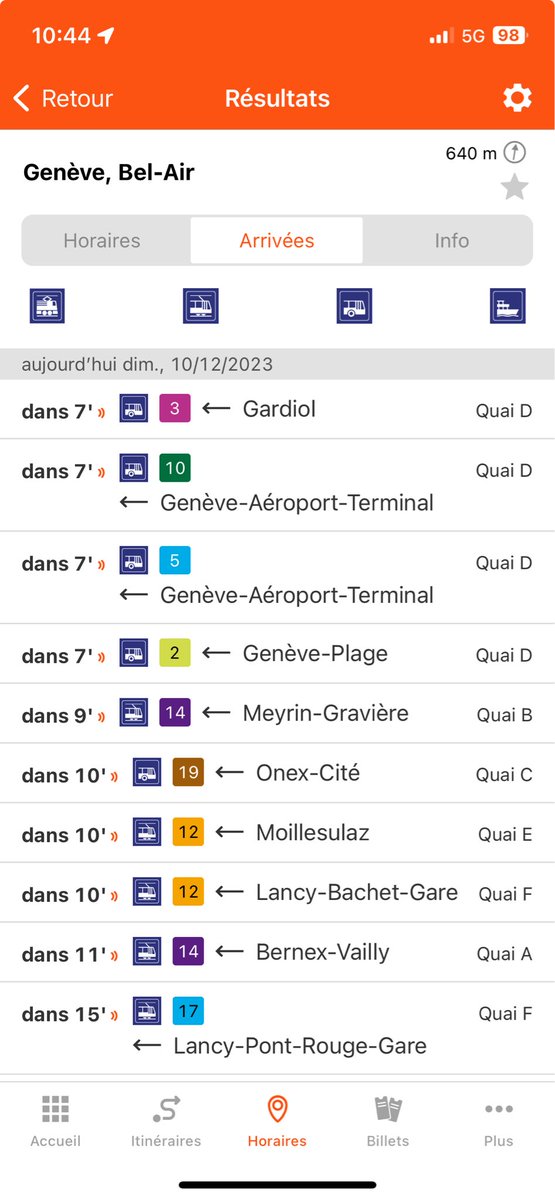 Dave_P03's tweet photo. @TPGeneva 

Depuis que l’application tpg a été mise à jour nous avons perdu une fonctionnalité très pratique. Pouvoir passer d’un itinéraire à un autre très facilement
Dans ce screenshot, je suis à l’arrêt bel-air et j’aimerais pouvoir voir l’itinéraire du tram 12 https://t.co/N0ilE1QCUk