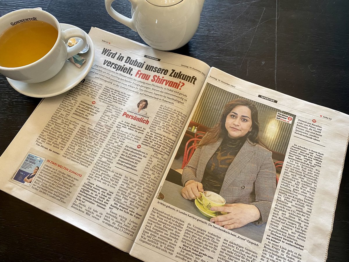 Verspielen wir in Dubai unsere Zukunft? 

Großes Sonntags-Interview mit <a href="/krone_at/">Kronen Zeitung</a> heute mit <a href="/cbischofberger/">Conny Bischofberger</a> 

Alles zum Thema Klimaziele, warum wir in Österreich nicht genügend tun und was Plastikfresser damit zu tun haben 🪴🧬

Online link hier: krone.at/3189473
 #COP28