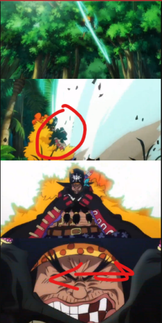 fenayer1's tweet photo. #ONEPIECE 
Emperor Level Teach used armament Haki on both hands and tried to defend against what's coming but he still got sent flying from a nameless hakiless slash , while Zoro blocked it fairly easily while laughing his ass off https://t.co/erFQ3F19Yb