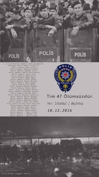 TİM 47 ÖLÜMSÜZDÜR!
#10aralık2016
#Tim47