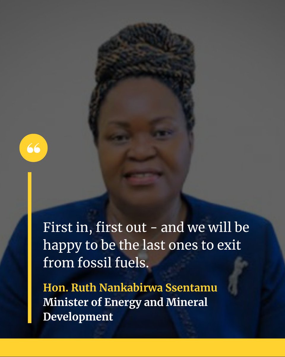 🖊️Energy and Mineral Development Minister, Ruth Nankabirwa: To tell us to stop fossil fuels is an insult. It's like you are telling Uganda to stay in poverty. #COP28UAE