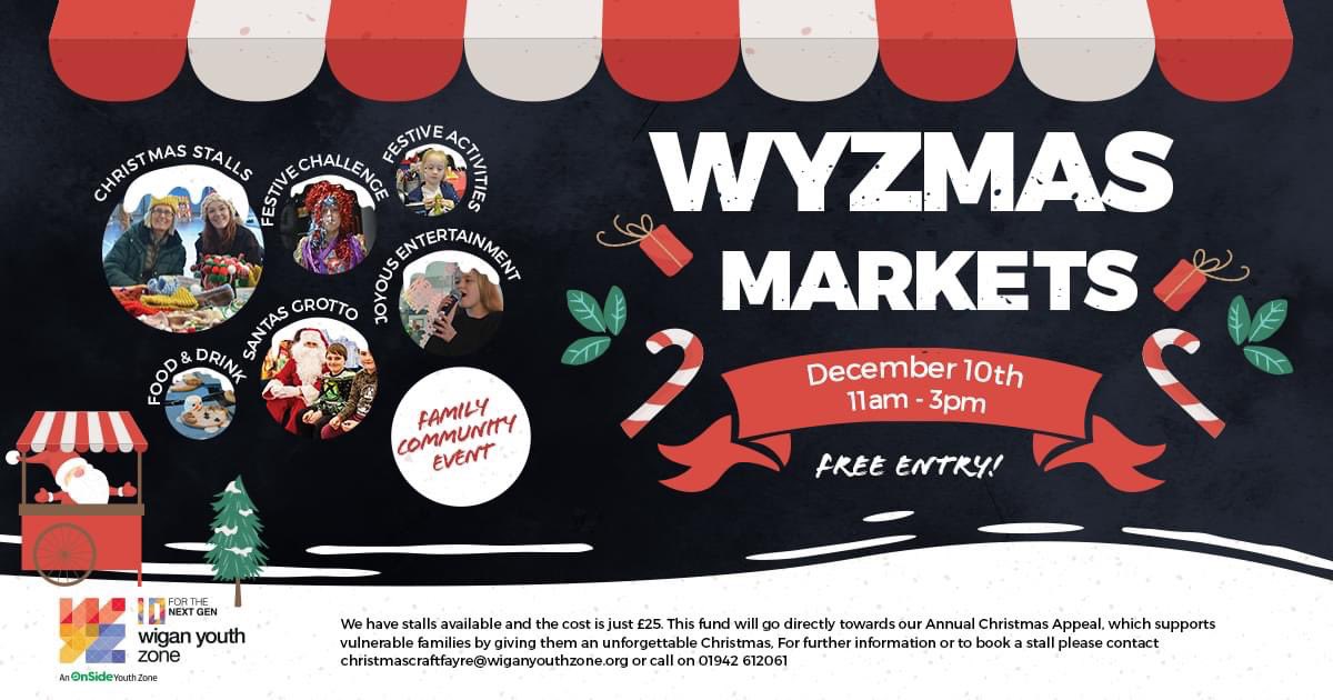 Sikander Ali (@khansali7) on Twitter photo Have you any plans for a family day out today?
If not, Head over to <a href="/WiganYouthZone/">Wigan Youth Zone</a> for #Christmas Markets. All proceeds from today go directly to our Family Christmas Appeal.
Explore a range of stalls featuring crafts, homemade gifts, delectable cakes, and more. Have you any plans for a family day out today?
If not, Head over to <a href="/WiganYouthZone/">Wigan Youth Zone</a> for #Christmas Markets. All proceeds from today go directly to our Family Christmas Appeal.
Explore a range of stalls featuring crafts, homemade gifts, delectable cakes, and more.
