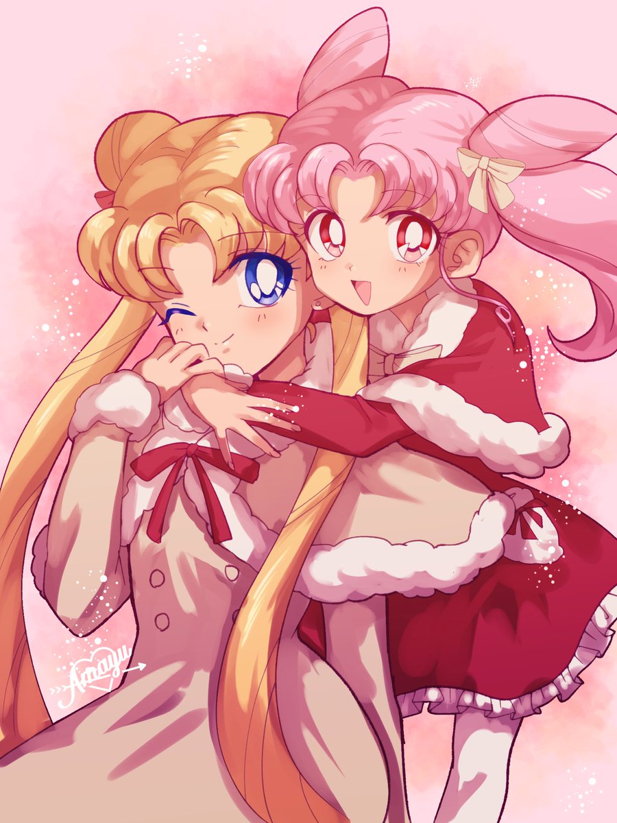 月野うさぎ&ちびうさ/#美少女戦士セーラームーン #セラムンイラスト部
