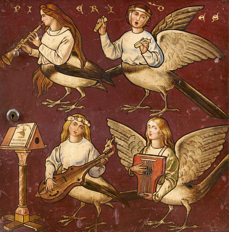 In Greek mythology the Pierides were the 9 daughters of King Pieros of ...
