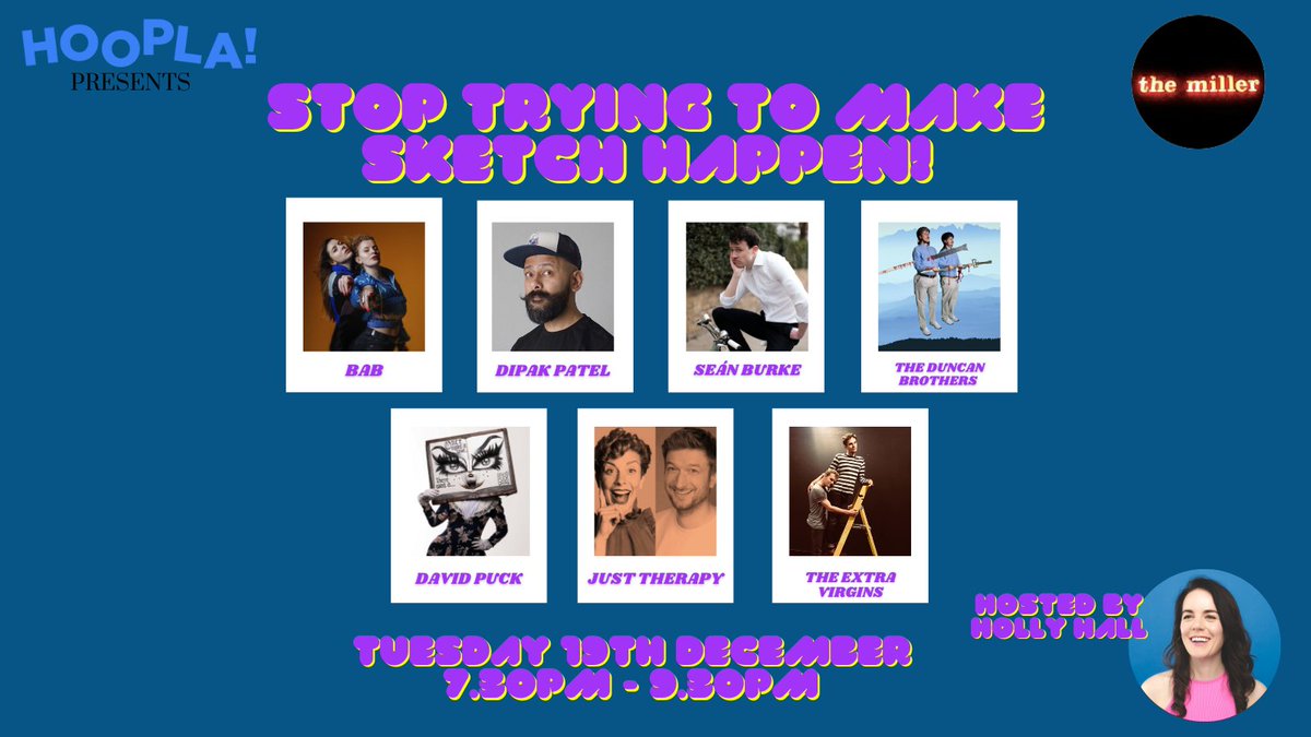 Join us for the LAST Stop Trying To Make Sketch Happen of 2023 & see this incredible line up try out brand new material just for you! eventbrite.co.uk/e/stop-trying-… #livecomedy #sketchcomedy #london