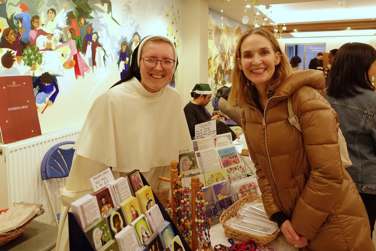 DomSrStJoseph's tweet photo. We had an incredible day at @StPatricksSoho 's Christmas Market yesterday! What a joy to be surrounded by so many Catholic creatives and to meet the beautiful people who came in from the cold to explore our stalls. #christmasmarket #adventmission #dominicards https://t.co/CJBI7jXIcZ