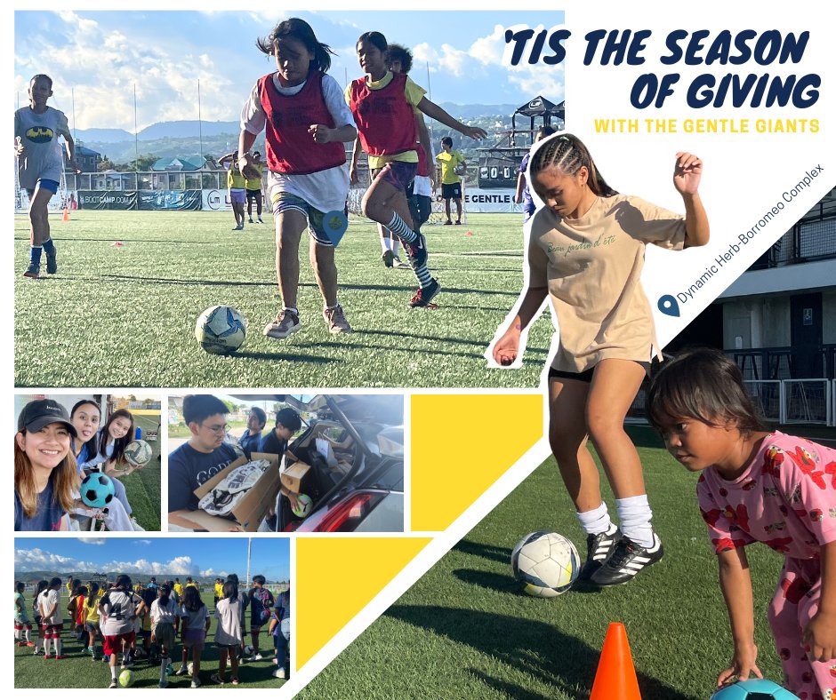 core_cducm's tweet photo. Kicking off the season of giving with heart and sportsmanship! Teaming up with @CebuFC for CORE Excelsia's annual Christmas Outreach, they brought 25 passionate soccer enthusiasts to Dynamic Herb-Borromeo Complex for an unforgettable day on the field with Cebu's Gentle Giants. https://t.co/fmzvsWNf9Z