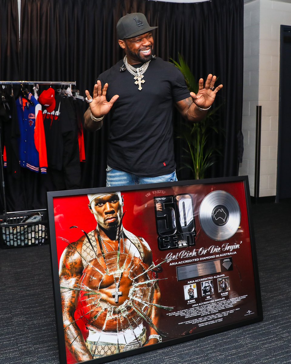 50cent's tweet photo. 💎Diamond certification in Australia 🤫Brisbane tonight is SOLD OUT. The thing 50 is different! https://t.co/jnbpt4VX0B https://t.co/Ch39vOTfga