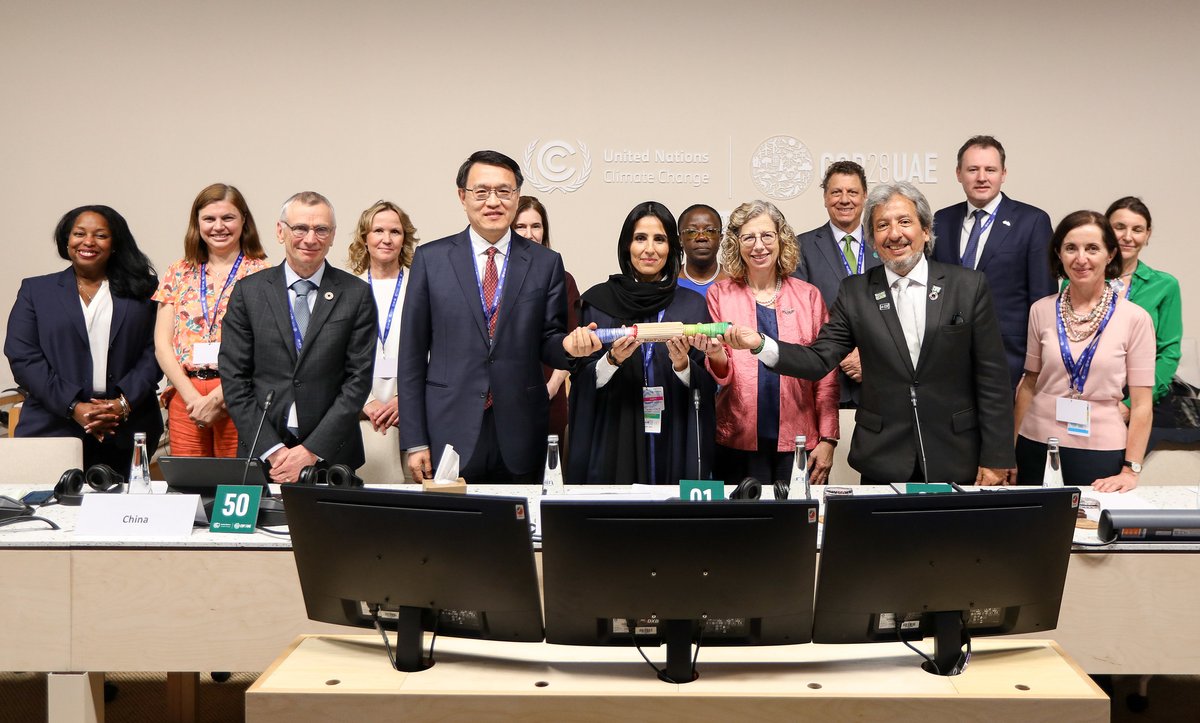 COP28’s @hlcchampions Razan Al Mubarak & Zhao Yingmin China’s Vice Minister of Ministry of Ecology and Environment launched a joint statement between the UAE COP28 Presidency and China as the Convention on Biological Diversity (CBD) COP15 Presidency, signaling a new commitment…