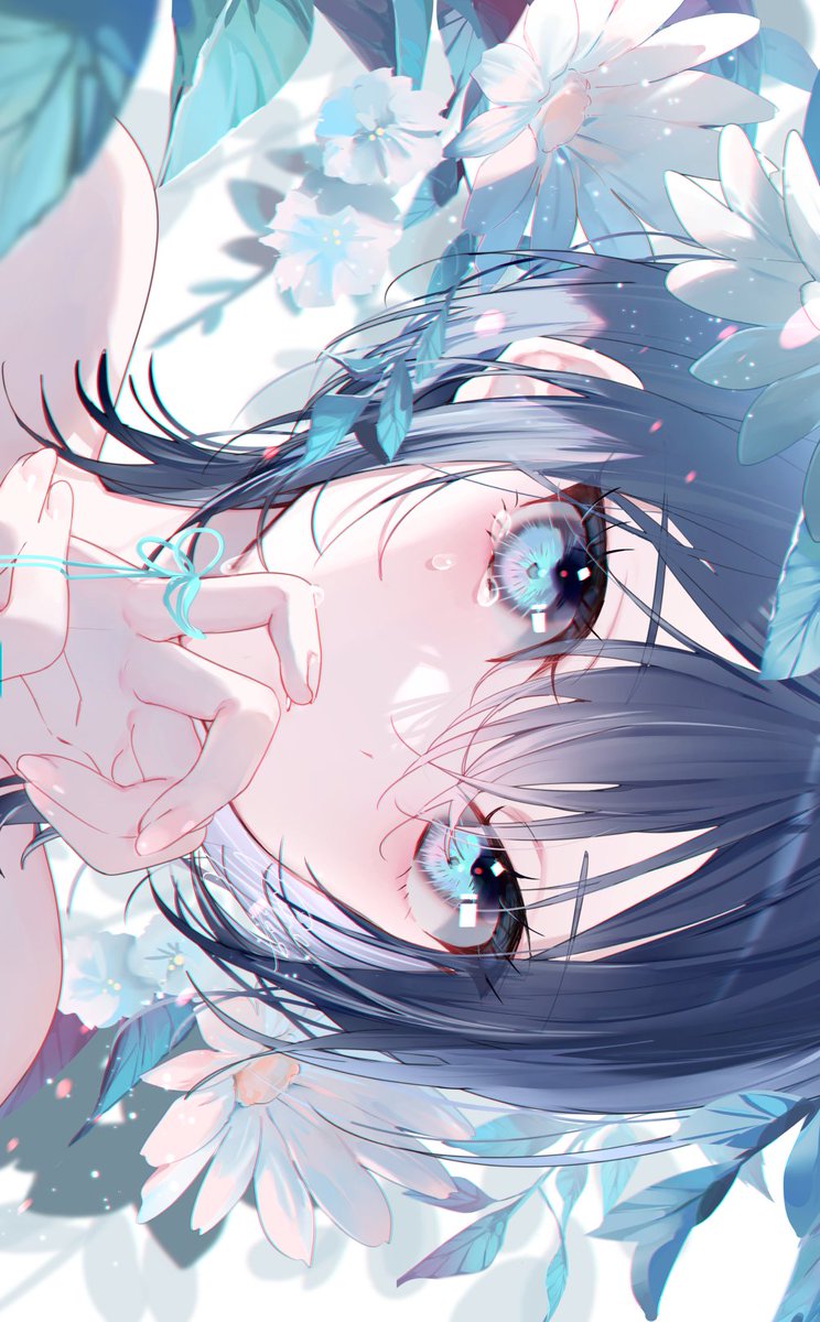 1girl solo string of fate flower string looking at viewer blue eyes  illustration images