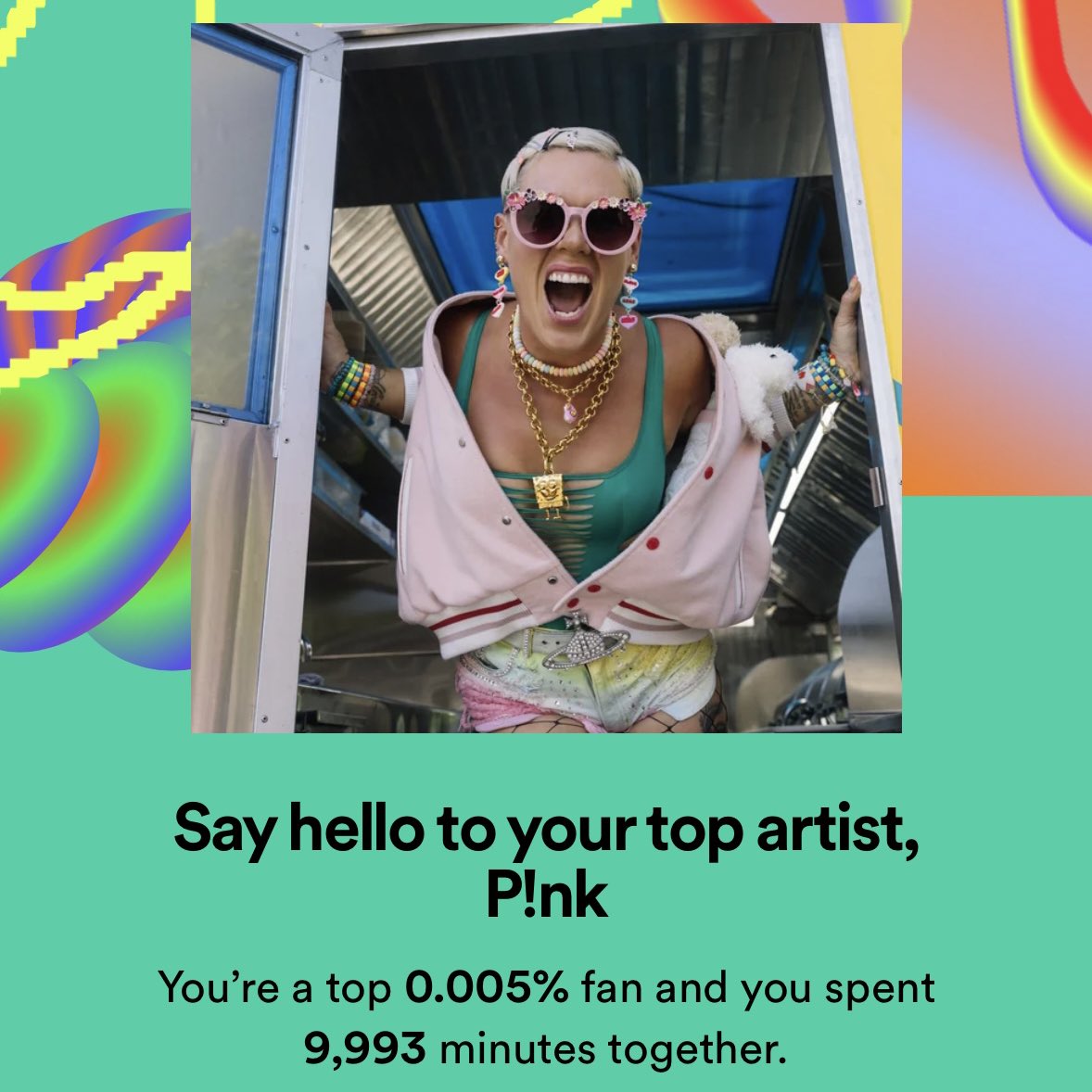 Being in the 0.005% of <a href="/Pink/">P!nk</a> listeners is without doubt my best (?only) achievement of 2023. 😌
