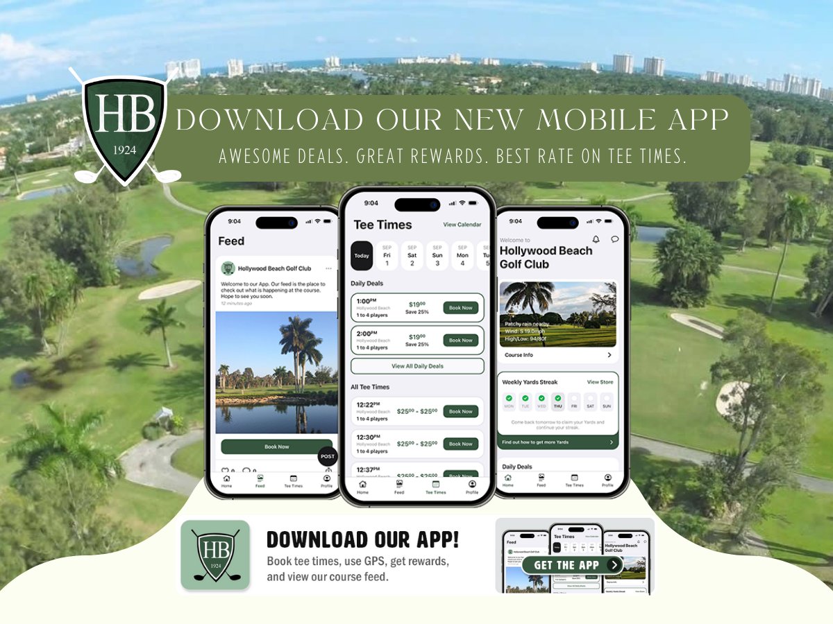 Get ready to take your golfing experience to the next level with our new mobile app!

Book tee times, use GPS, get rewards, and view our course feed - all in one place.
Download the app today and start saving!⬇️

ow.ly/p6Q650QbPBE